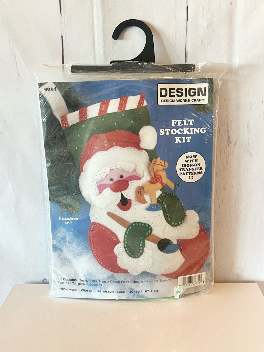 Design Works Crafts 5031 Winking Santa Felt Christmas Stocking DIY Kit NWT